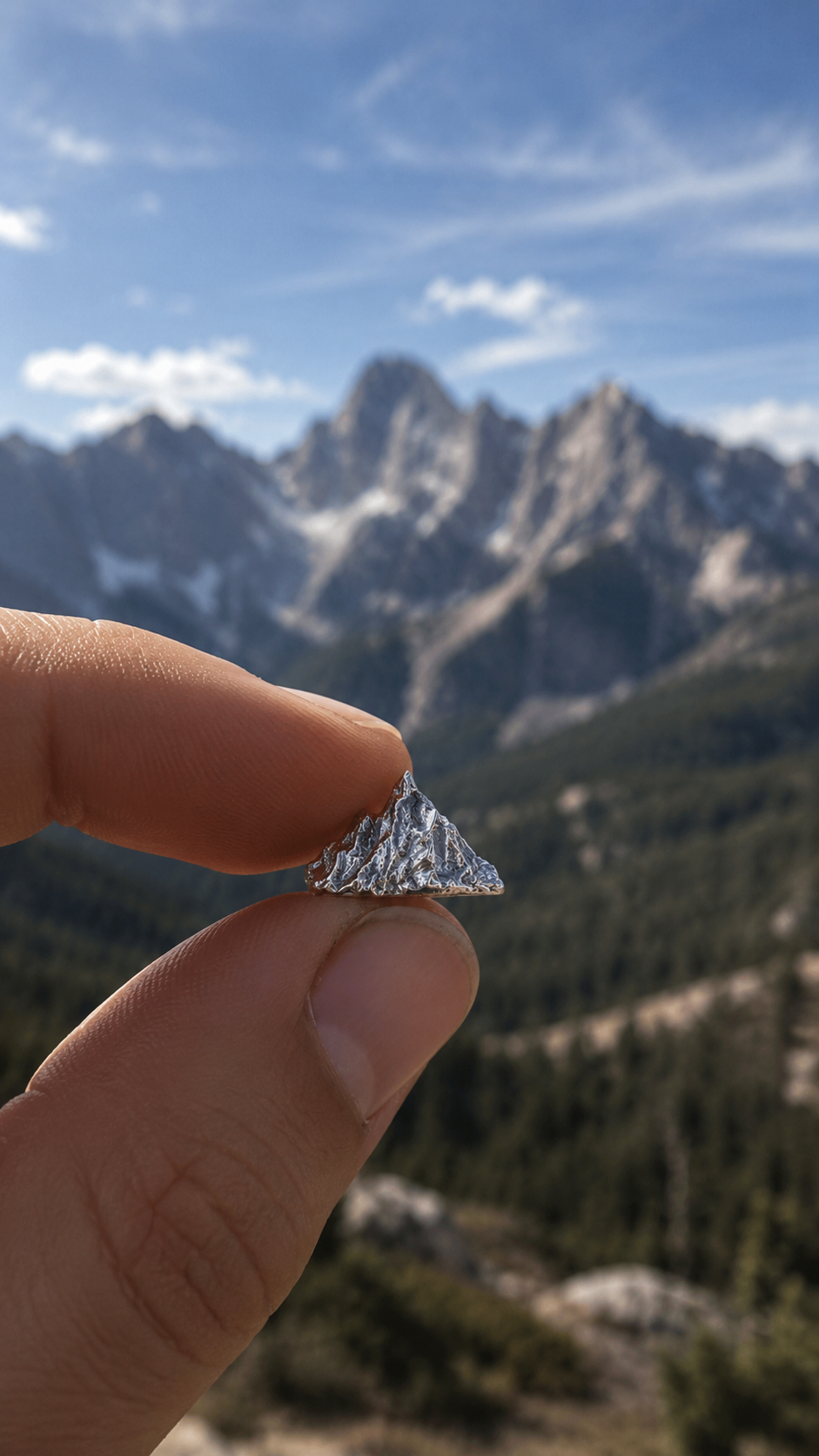 Mountain Peak Stud Earrings | 925 Sterling Silver | Unisex Climbing Jewelry | Set of 2