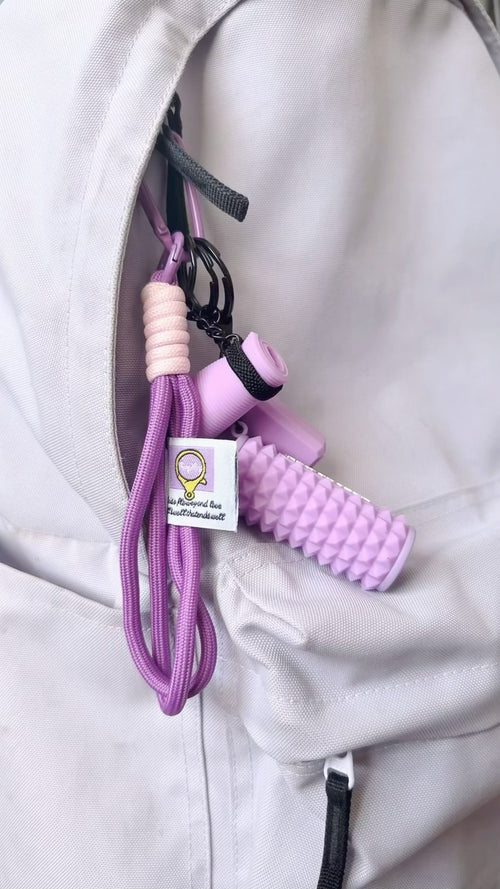 Mini Recovery Kit Keychain — Foam Roller + Chalk Block Set