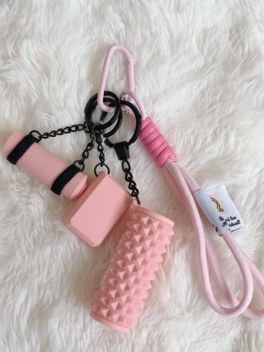 Mini Recovery Kit Keychain — Foam Roller + Chalk Block Set